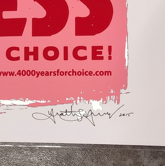 Original Print Roe v Wade Pro Choice Signed Dated Womens Rights 13"x19" Original - Picture 2 of 9